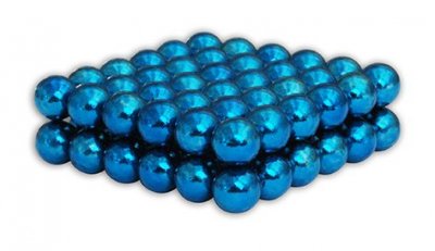 magnetiska kulor 5 mm<br>72 st  färg: blå/cyan