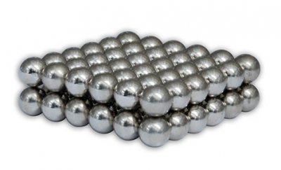 magnetiska kulor 5 mm<br>72 st  färg: silver